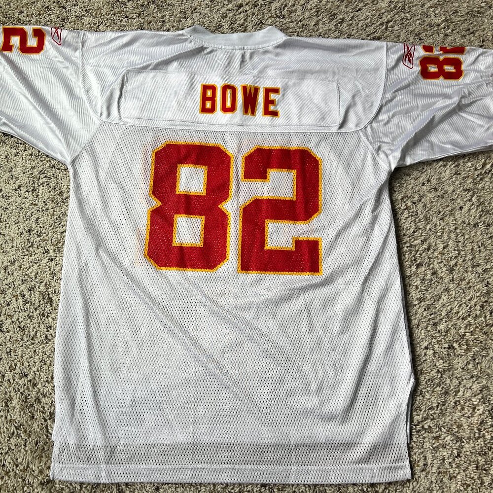 Bowe #82 Kansas City Chiefs Reebok White Football Stitched Jersey L